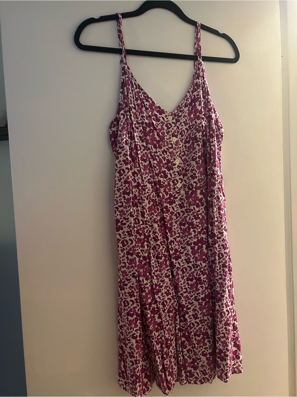 GAP purple Floral Button-Front Mini Dress